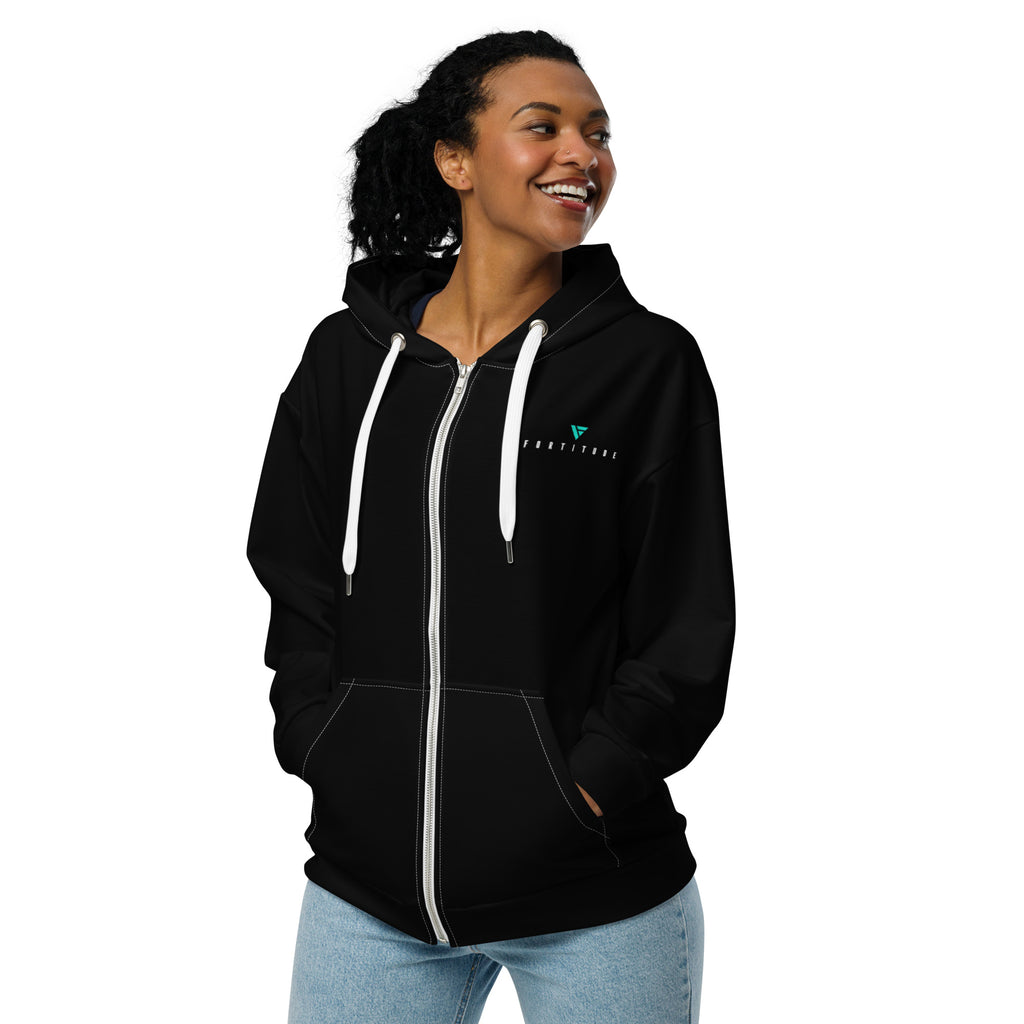 Zip Hoodie – Black