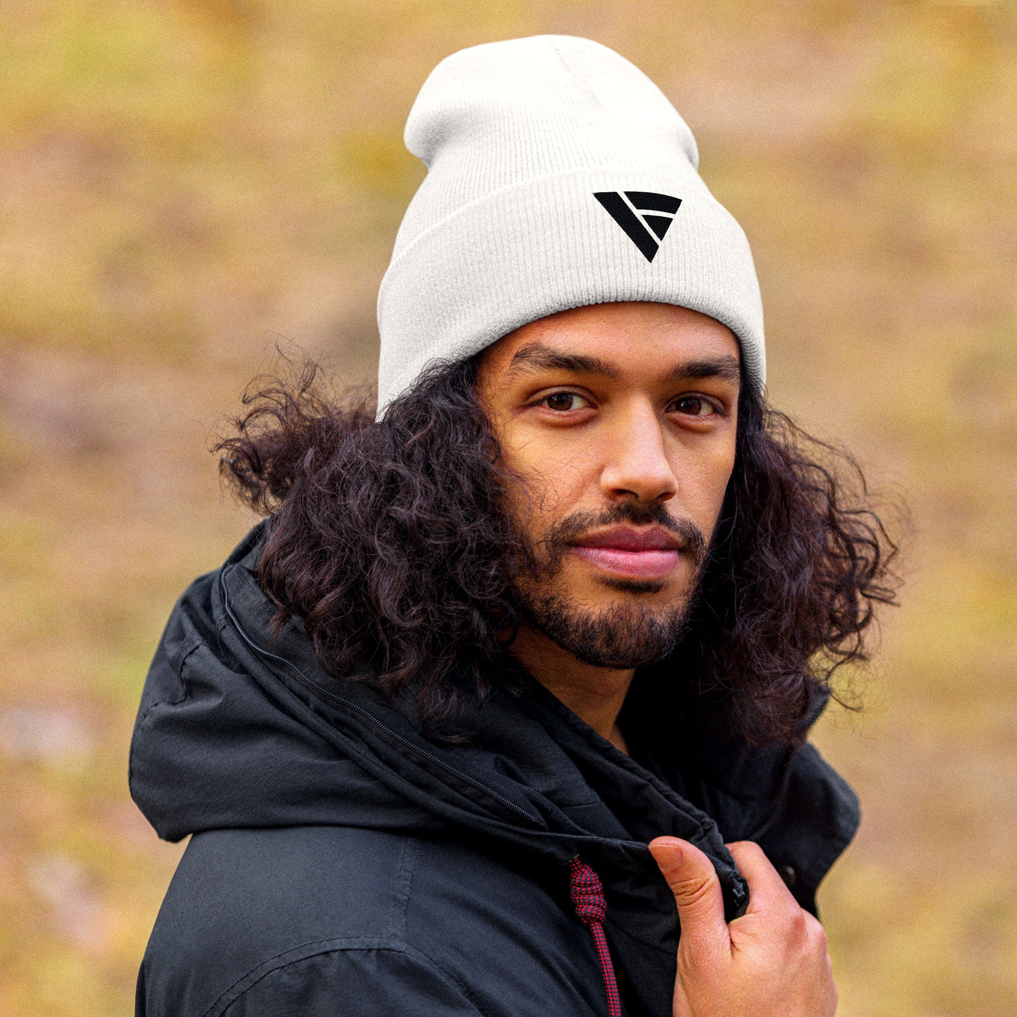 Cuffed Beanie – White