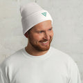 Cuffed Beanie White – Colour Logo
