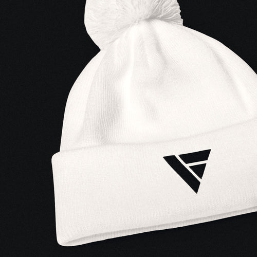 Beanie Pom Pom – White