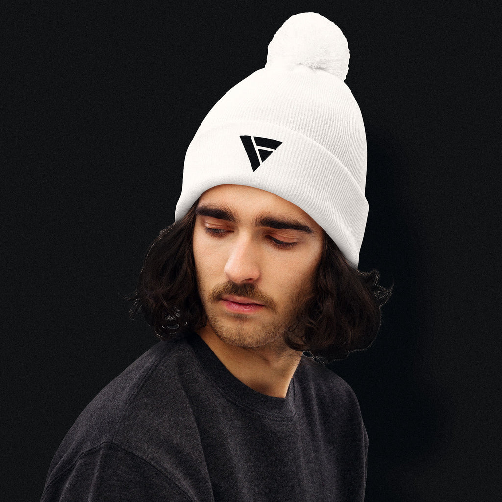 Beanie Pom Pom – White