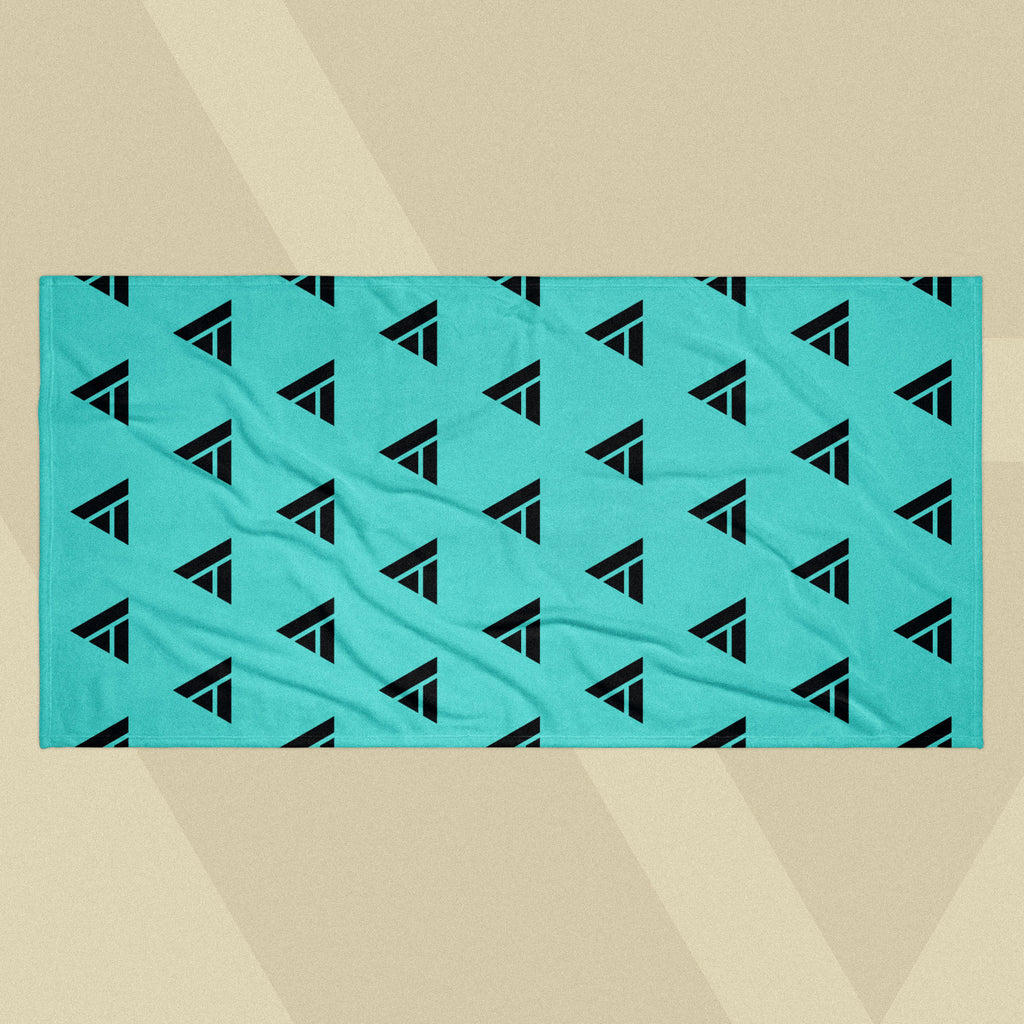 Black Logo Pattern Towel