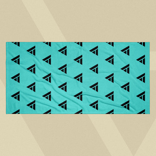 Black Logo Pattern Towel