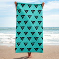 Black Logo Pattern Towel