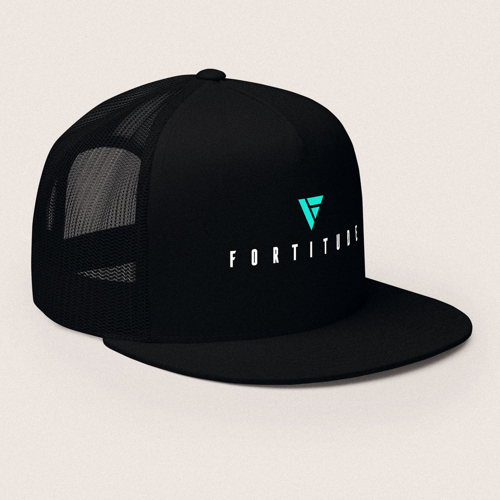 Trucker Cap - Black/ Black/White