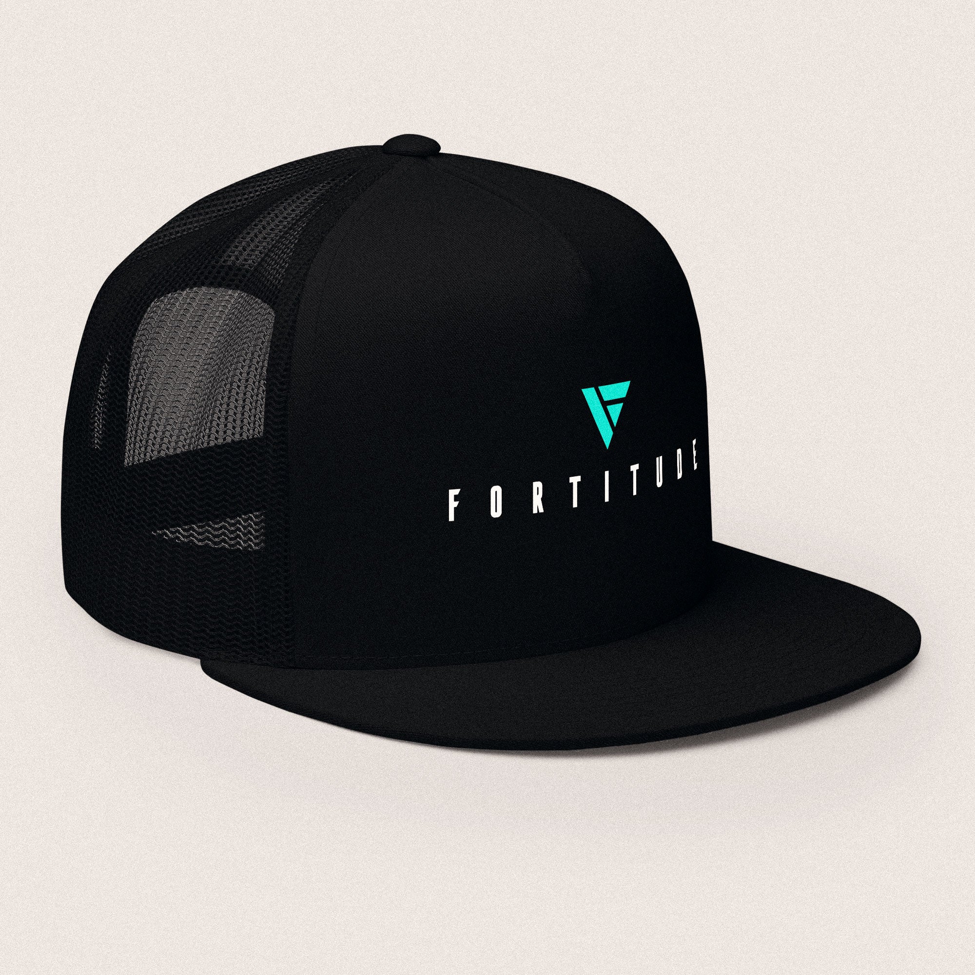 Trucker Cap - Black/ Black/White