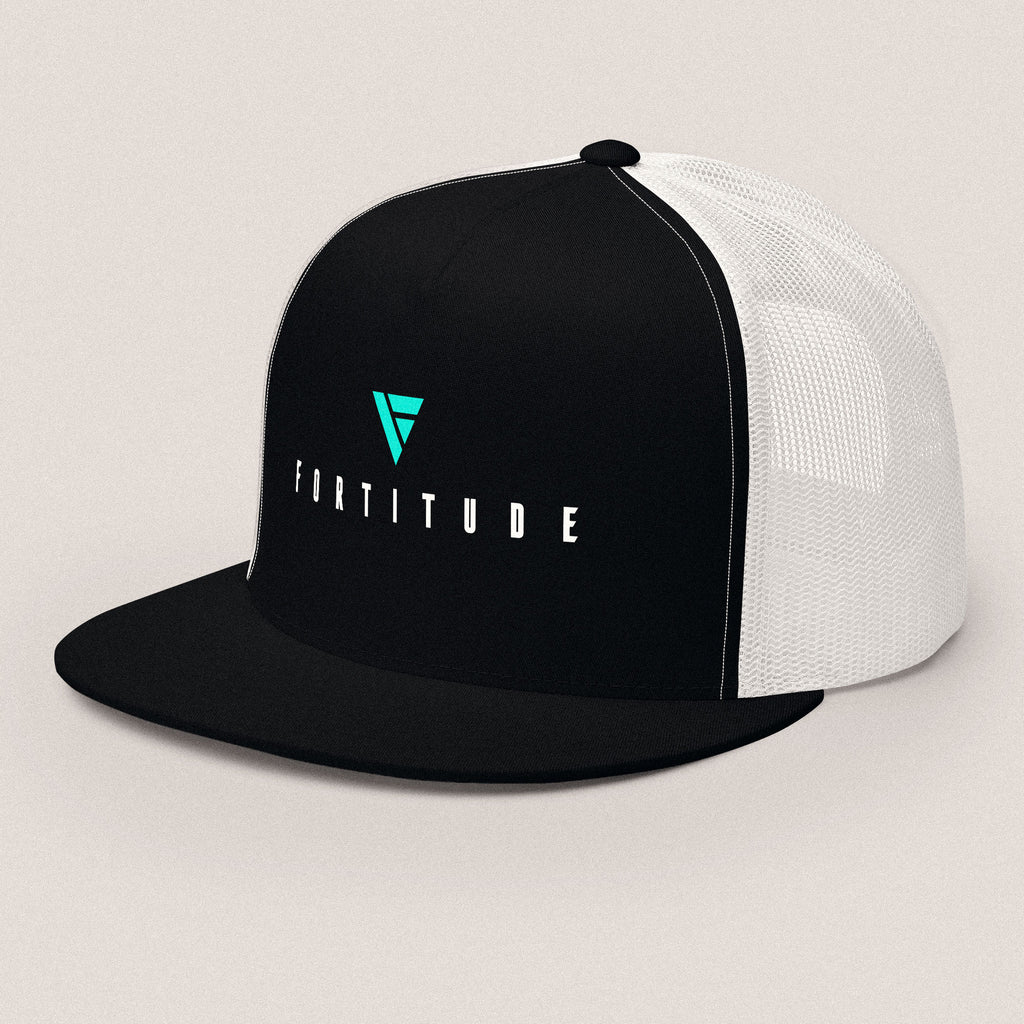Trucker Cap - Black/ Black/White