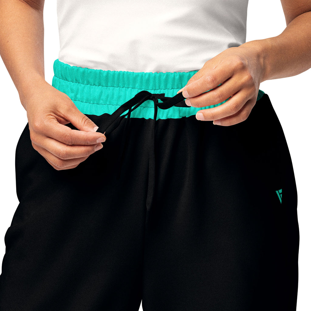 Wide-Leg Joggers – Black