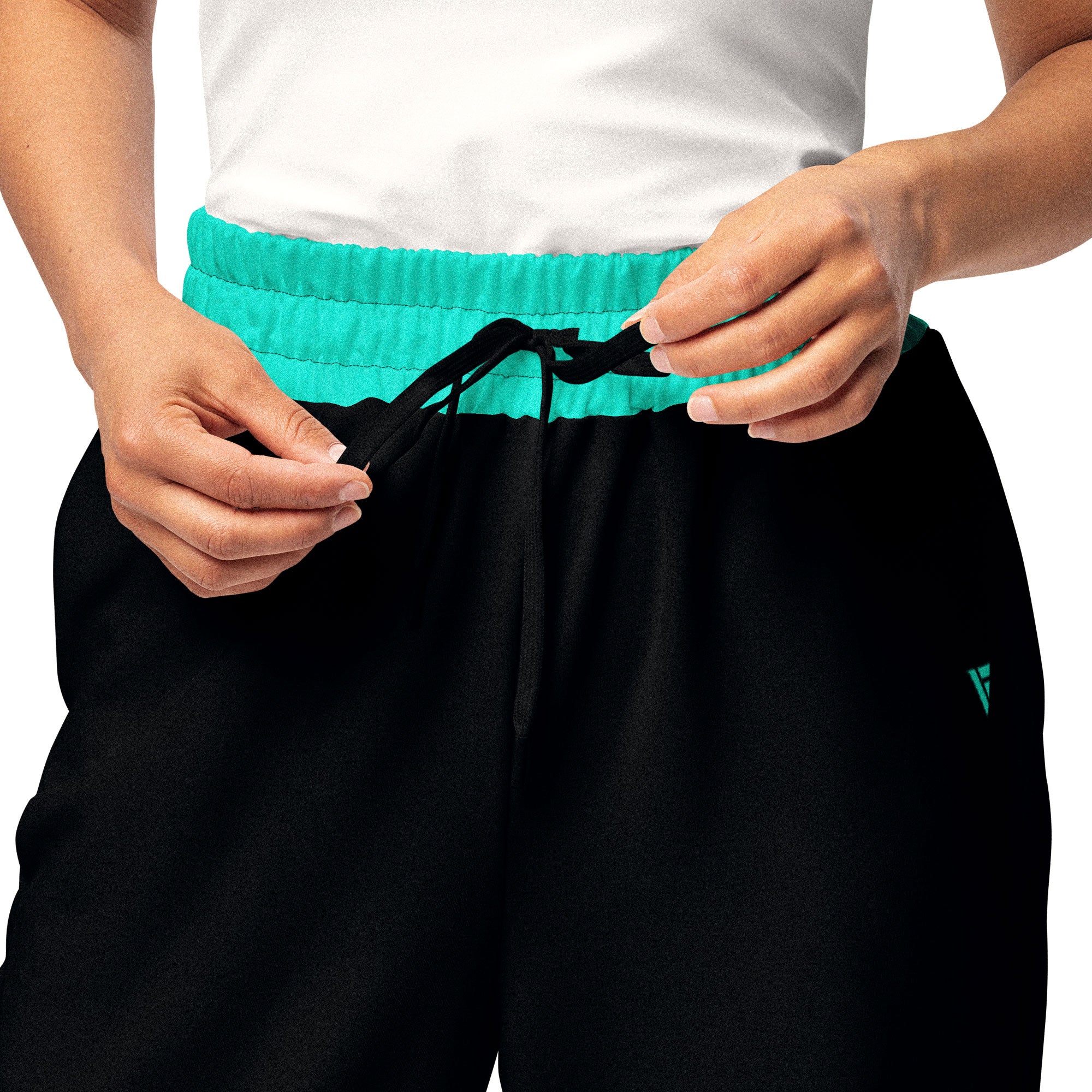 Wide-Leg Joggers – Black