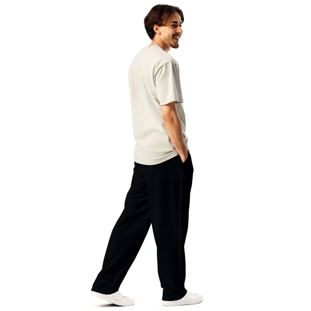 Wide-Leg Joggers – Black